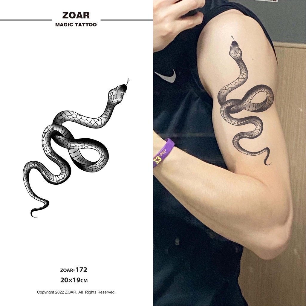 COD⚡แทททู ZOAR-172🚛tattoo งู แมงมุม ตัวตลก สติ๊กเกอร์รอยสัก กันน้ำ รอยสัก ลายสัก 15 วัน สีดำ