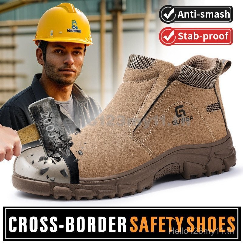 Ready Stock SAFETY BOOTS Anti-SLIP Wear-resistant SAFETY Shoes STEEL TOE-Toe protective Shoes Welder
