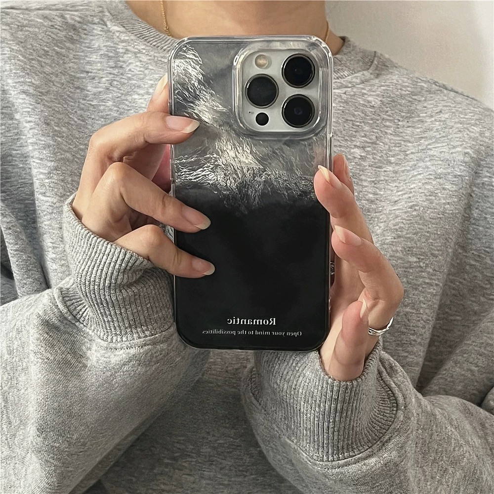 GOOD🔥จากประเทศไทย ซิลเวอร์โฟลว์ Vortex ใช้กับ เคสไอโฟนIPHONE 16 11 12 13 14 15 PRO MAX 14PLUS/15PLUSไล่ระดับสีภูเขาหิมะ