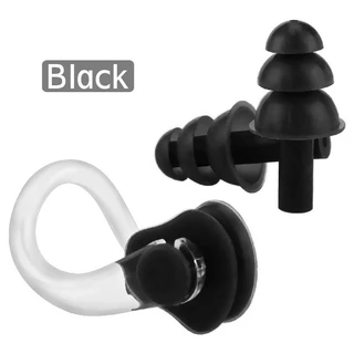Earplugs และชุดคลิปหนีบจมูกกันน้ำและเหมาะสำหรับการว่ายน้ำ