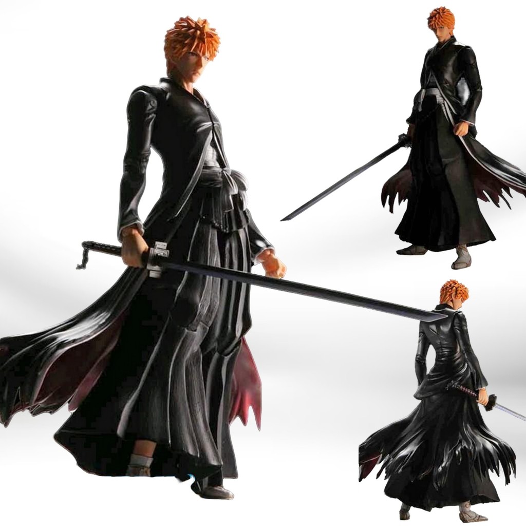 Figma ฟิกม่า Model Play Arts Kai Square Enix จากการ์ตูน Bleach บลีช เทพมรณะ Ichigo Kurosaki คุโรซากิ