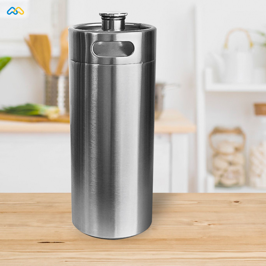 4l สแตนเลสพรีเมี่ยม Homebrew Growler Mini Keg เบียร์ Growler ป้องกันการรั่วด้านบนฝาปิดขวดเบียร์ Home
