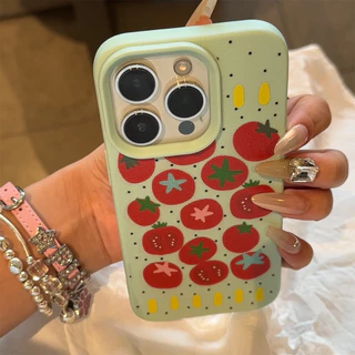 เคสกันกระแทก สำหรับ iPhone 17 AIR 18 16 15 14 Pro Max Plus 11 12 13 Pro Max 18Pro 16Plus ซองหนัง มือถือลายเชอร์รี่น่ารัก