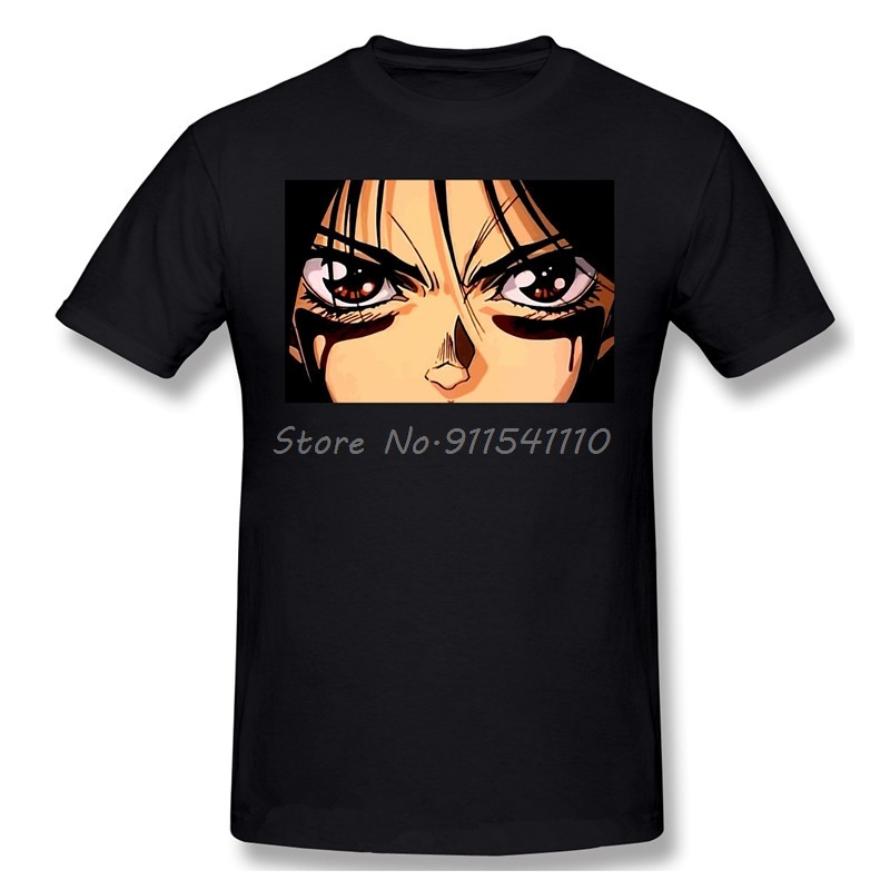 Copie De Gunnm Gally พิมพ์ผ้าฝ้ายเสื้อยืด Alita Battle Angel มังงะศิลปินผู้ชายแฟชั่น Streetwear