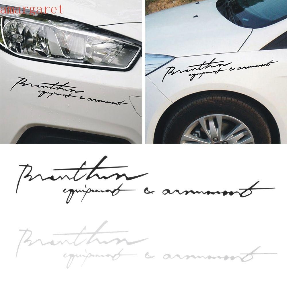 Amargaret Auto Decal บุคลิกภาพอุปกรณ์เสริมตัวอักษรภาษาอังกฤษลายเซ็น