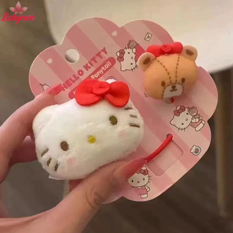 Byce>sanrio Kawaii Hello Kitty All-Matchหัวเชือกการ์ตูนหวานตุ๊กตาหมีเชือกผมผมหางม้าสูงอุปกรณ์เสริมผมสาวของขวัญใหม่