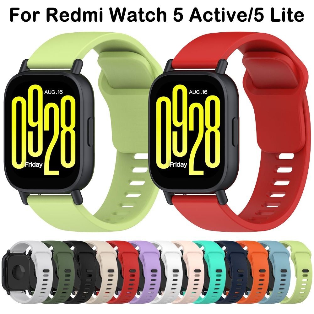 นุ่มเปลี่ยนซิลิโคนสําหรับ Xiaomi Redmi Watch 5 Active Smart Watch Redmi Watch Lite Watchband นาฬิกาสร้อยข้อมืออุปกรณ์เสริมสายรัดข้อมือกีฬา