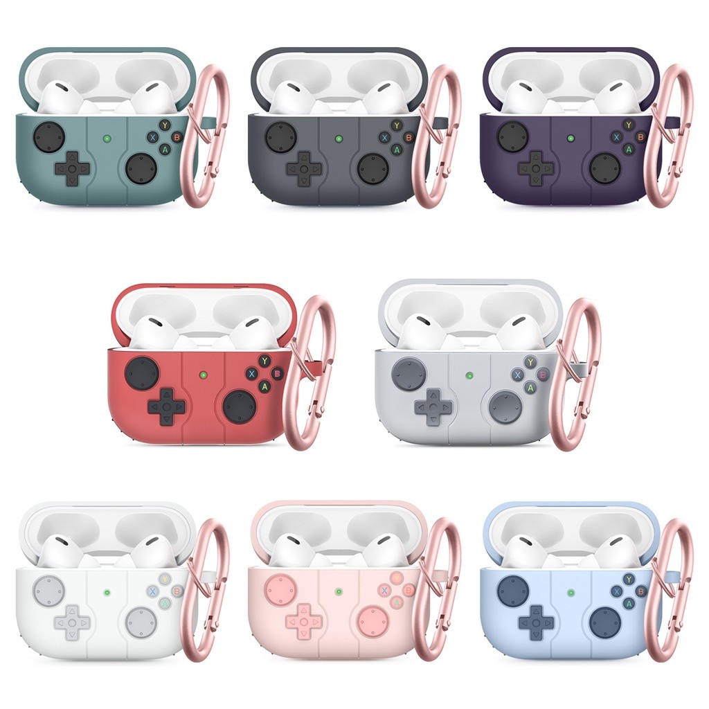 3D ตัวควบคุมเกมซิลิโคนปลอกเปลือกสําหรับ AirPods 1 2 3 4 ANC PRO3 2 PRO เคสป้องกัน