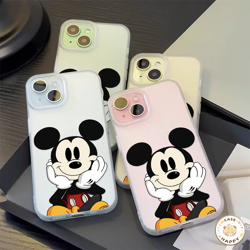 การ์ตูนที่น่าสนใจมิกกี้เมาส์มินนี่ นกันกระแทกซิลิ เคส IPhone 13 11 14 15 12 Pro Max 7 8 14 15 Plus XS X XR MAX SE 2020