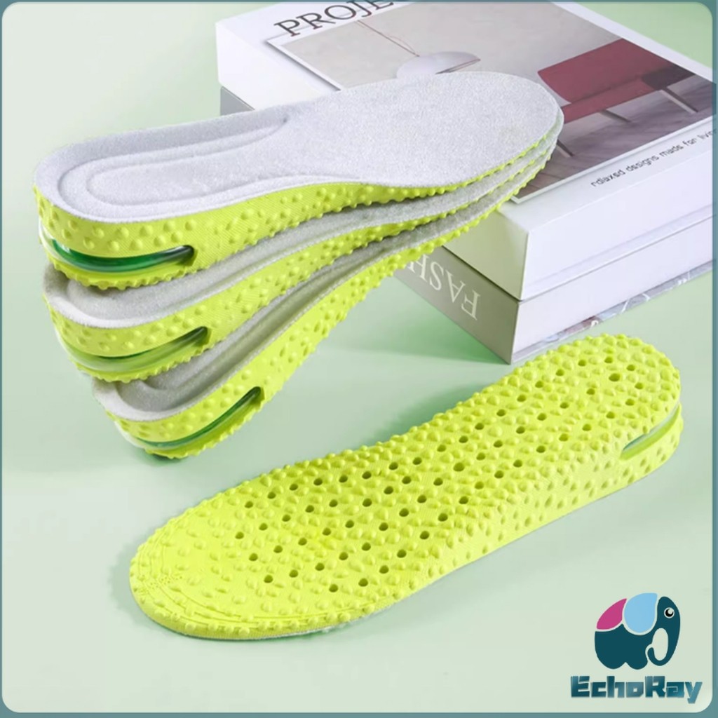 E.R แผ่นเสริมส้นรองเท้า ระบายอากาศ เพิ่มส่วนสูง 1.5cm 2.5cm 3.5cm Heightened insole