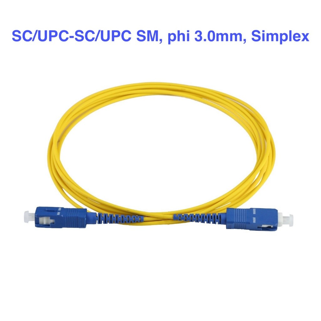Singlemode SC/UPC-SC/UPC Simplex สายแพทช์ออปติคอลยาว 3 เมตร
