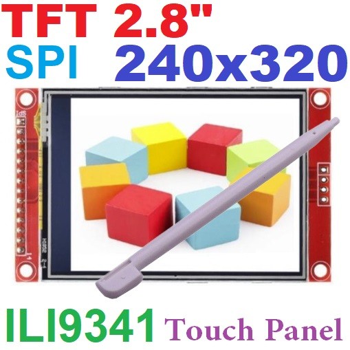 TFT LCD 240×320 2.8" SPI Touch Panel Serial Port Module With ILI9341 2.8 Inch SPI Serial Display Wit