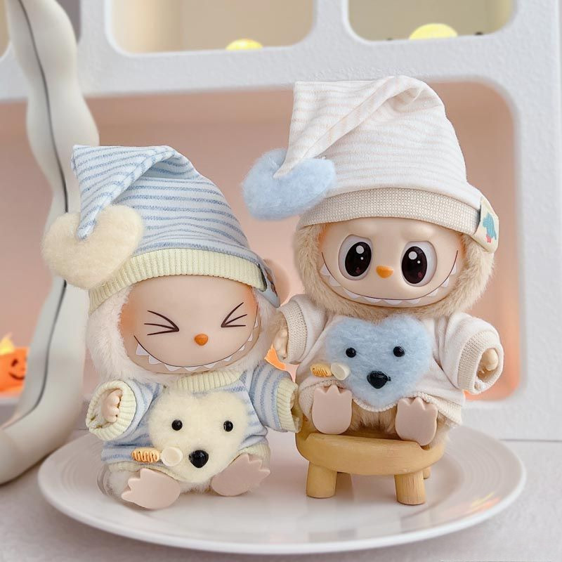 Labubu clothing set labubu น่ารักสัตว์หมวกตุ๊กตาเสื้อผ้าเด็กชุดหัวตุ๊กตาอุปกรณ์เสริมน่ารักตกแต่งผ้าเล็กๆสําหรับ labu
