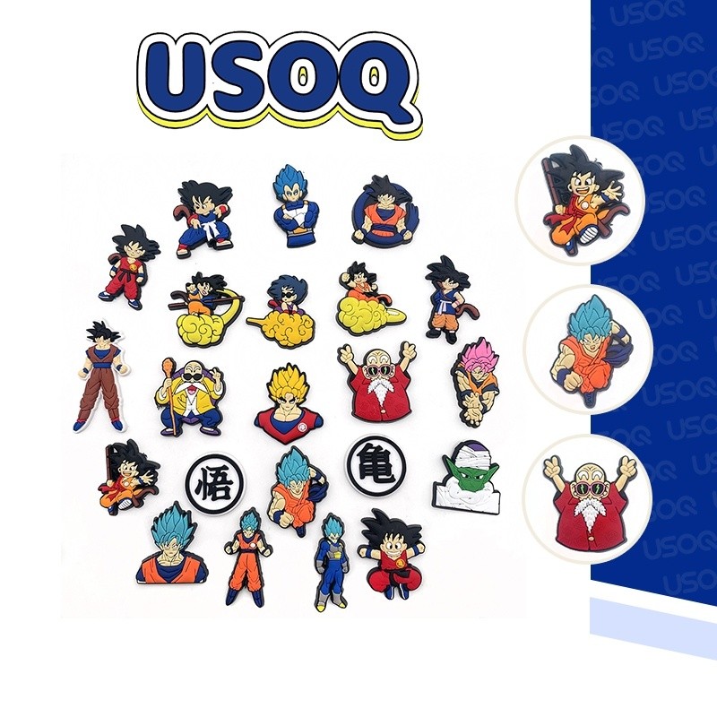 USOQ Shoe Charm for Crocs Jibit Dragon Ball Combination Hole รองเท้ารองเท้าดอกไม้