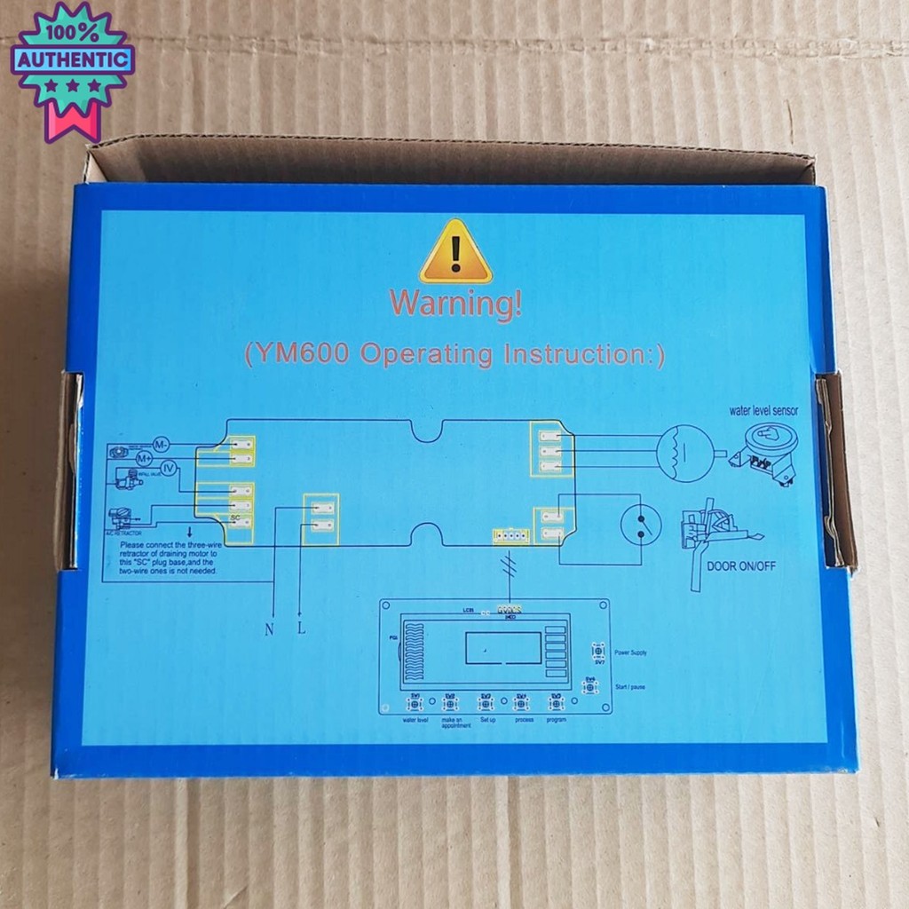อร์ดแปลง แผงควคุม เมนอร์ด เครื่องซักผ้า YM600 หน้าจอLCD ใช้ได้กัซักผ้าอัตโนมัติฝานที่ไม่ใช่ระอินเวอร