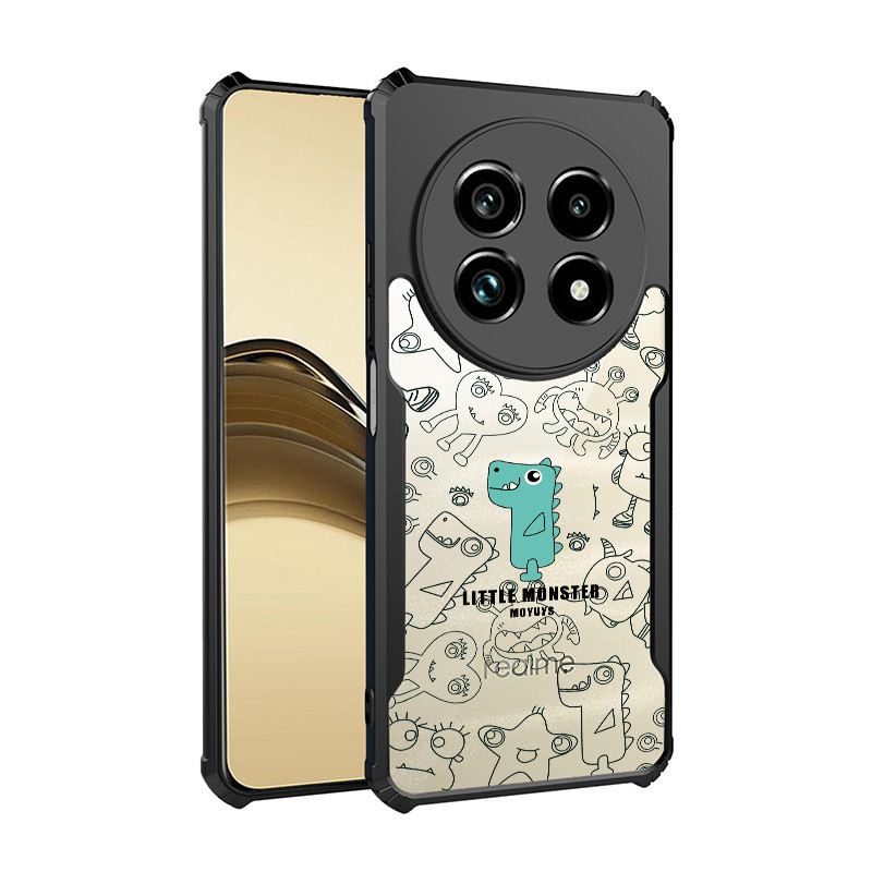 [สต๊อกพร้อม]เคสโทรศัพท์ใสสําหรับRealme 13 Pro Plus Extreme 12 Pro Plus 12X 12 Lite 11 Pro Plus 11X 5G 4G Shock Fall PreventionเคสใสNo.1Little Monsterรูปแบบ