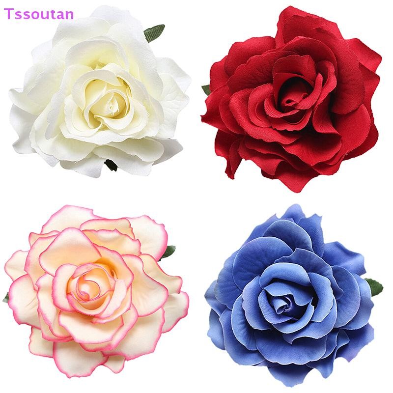 [TSST] เจ้าสาว Rose ดอกไม้ Hairpin เข็มกลัดงานแต่งงานเพื่อนเจ้าสาวอุปกรณ์เสริมคลิปผม TAN