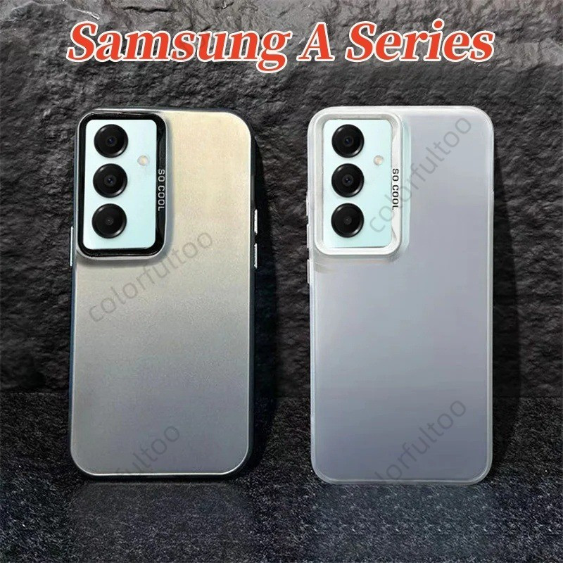 SAMSUNG หรูหราเลเซอร์เมทัลลิคออโรร่าสีClear MatteสําหรับSamsung Galaxy A06 A16 LTE A26 A36 A56 56 A 