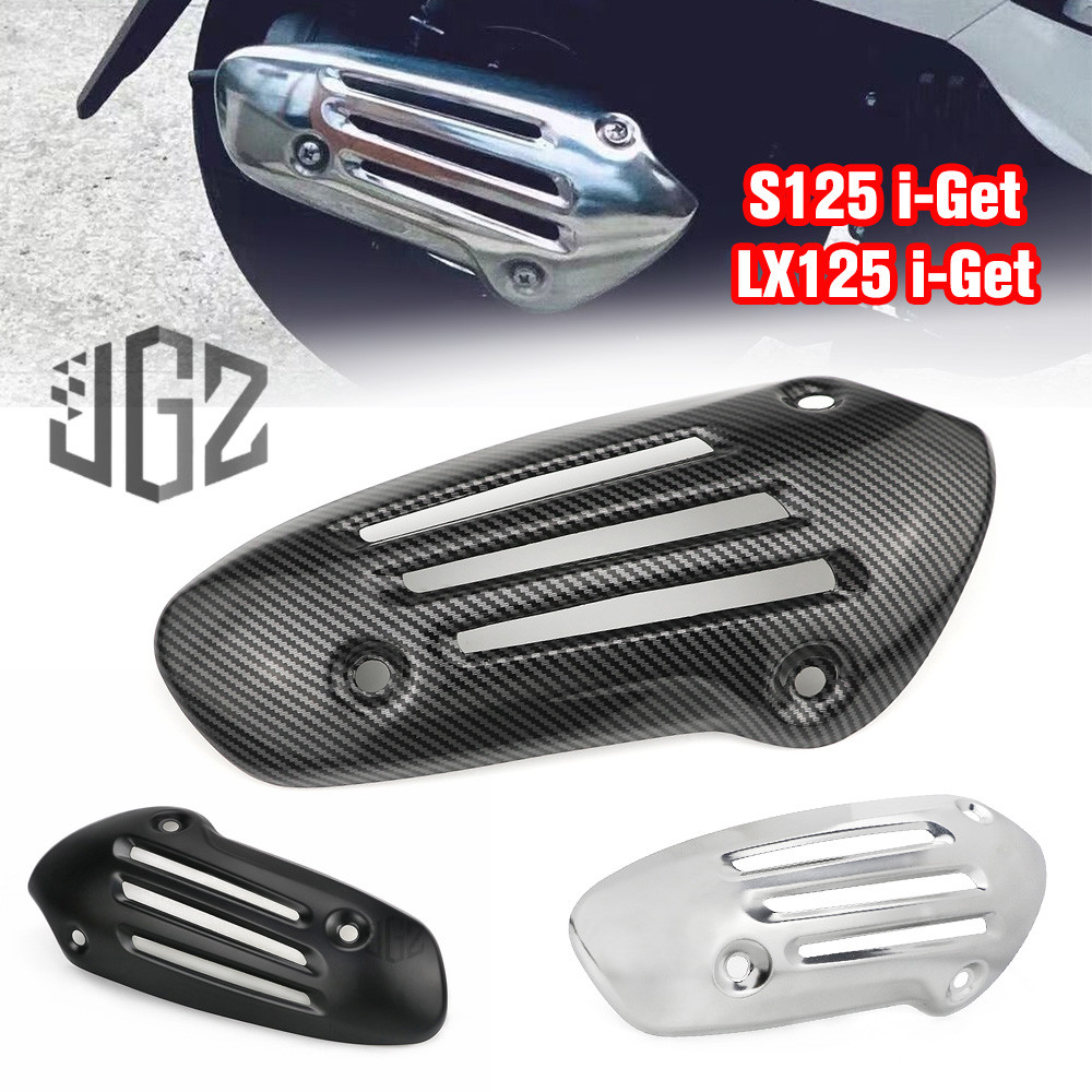 สําหรับ Vespa s125 lx125 iget 2017-2025 ฝาครอบท่อไอเสียรถจักรยานยนต์ไอเสียความร้อน Shield Guard