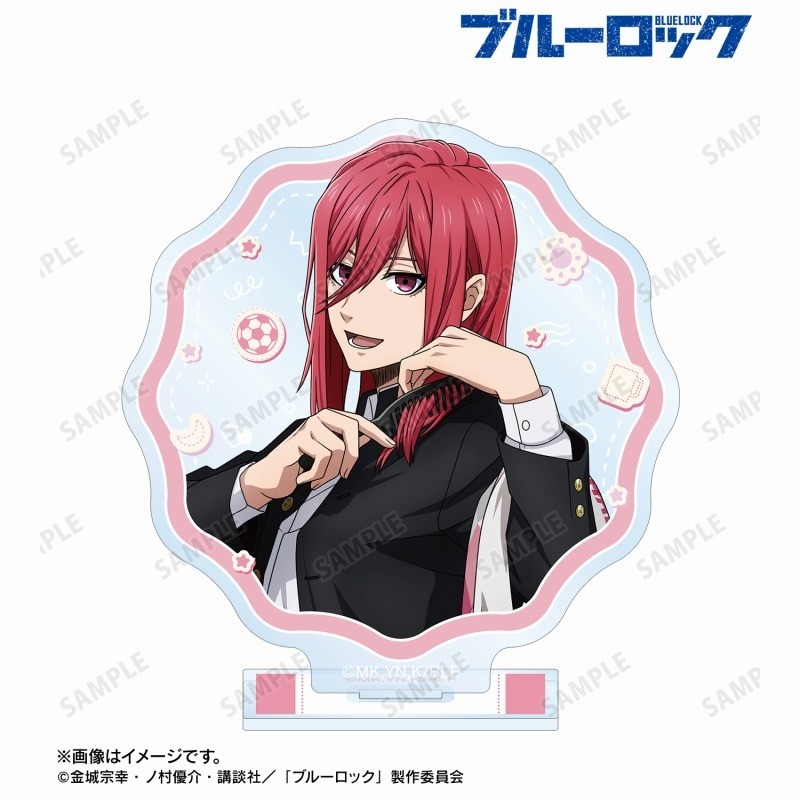BLUE LOCK แผ่นตกแต่งโต๊ะกิจวัตรยามเช้ายืน Shidou Ryusei คอลเลกชันเครื่องประดับ Hiori You ตุ๊กตาอะคริลิค Mikage Reo รุ่น - รูปที่ 3