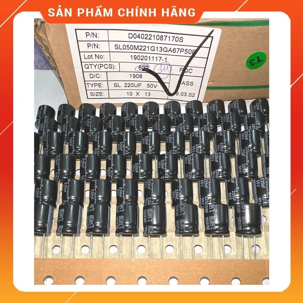 [ 20 ชิ้น ] Suscon CAPACITOR (50V 0.47, 50V 4.7UF, 50V 1UF, 50V 22UF, 50V 220UF )