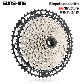 NEW SUNSHINE Ultralight Bicycle Cassette Freewheel Carbon Steel Material 9/10/11/12/13 Speed HG Structure Sprocket for Mountain Bike