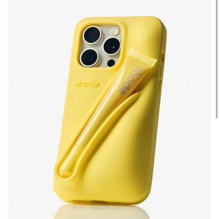 แฟชั่นสีเหลืองพร้อมลิปเคลือบ Rhode ลิปสติกเคสโทรศัพท์พร้อมกล่องสําหรับ iPhone 11 12 13 14 15 16 Pro Max Plus Hailey สไตล์เดียวกัน Lip Balm ซิลิโคนปลอกนุ่ม Matte กันกระแทก