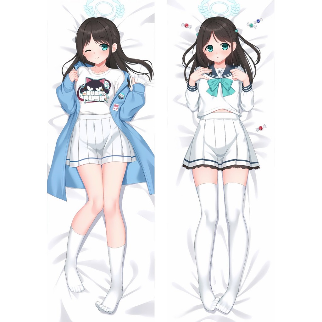 Blue Archive Kurimura Airi อะนิเมะ Dakimakura กอดหมอน Body Case Props พิมพ์สองด้านผ้าปูที่นอน