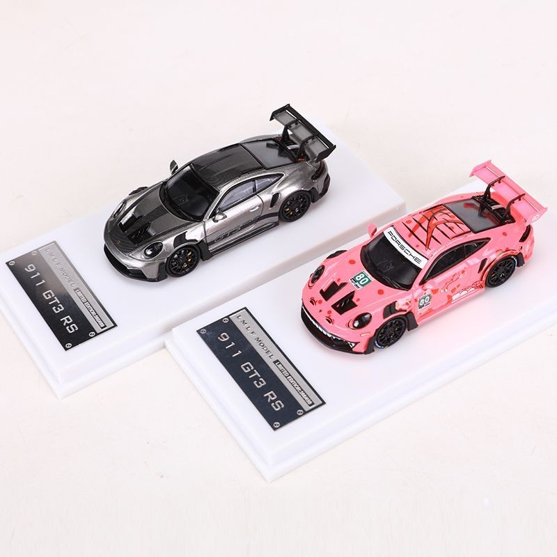 LMLF 1: 64 Porsche 911 GT3RS เคลือบหัวกวางจําลองรถรุ่นคอลเลกชัน