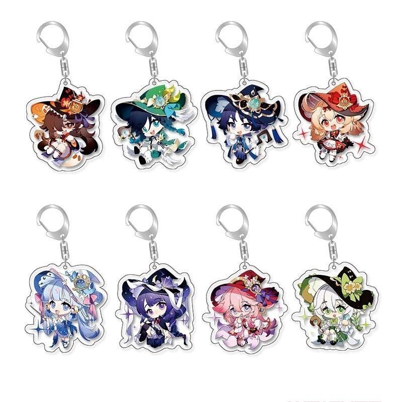 Genshin อะคริลิคพวงกุญแจเกม kamisato ayaka wander raiden shogun nahida hatao klee yae miko WrightZ