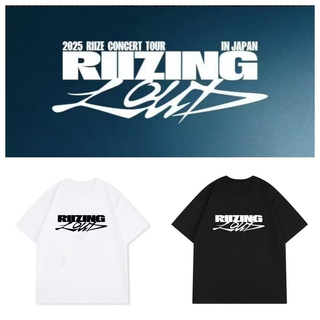 RIZE 2025 Tour Concert RIZE LOOUD เสื้อยืดแขนสั้นผ้าฝ้ายสําหรับคู่รักชายและหญิงรองรับ
