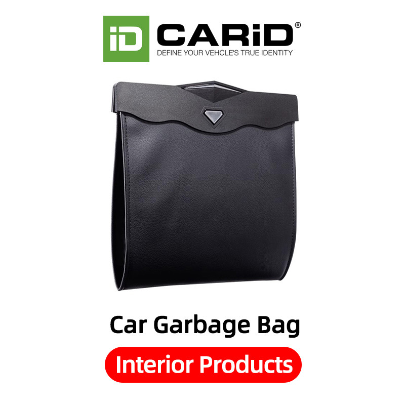 CARiD ถุงขยะ LED สำหรับรถยนต์ ด้วยระบบแม่เหล็ก และกระเป๋าเก็บของหนังกันน้ำแบบแขวนที่เบาะหลัง