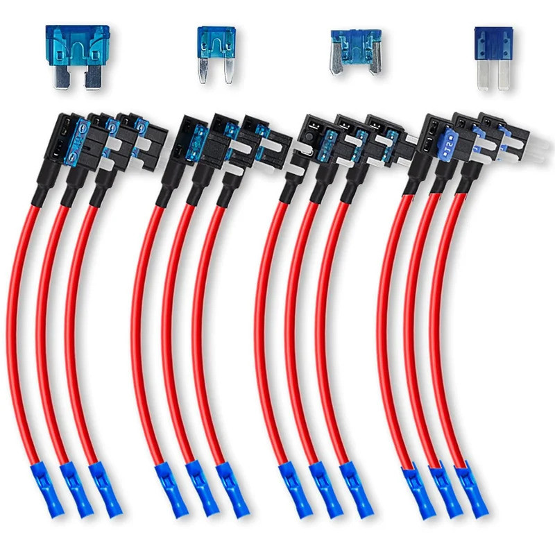 Add-a-Circuit Fuse Tap Adapter 4 ประเภท 12V และ Fuse Kit 15AMP, Fuse Tap with MICRO2 Mini Standard แ