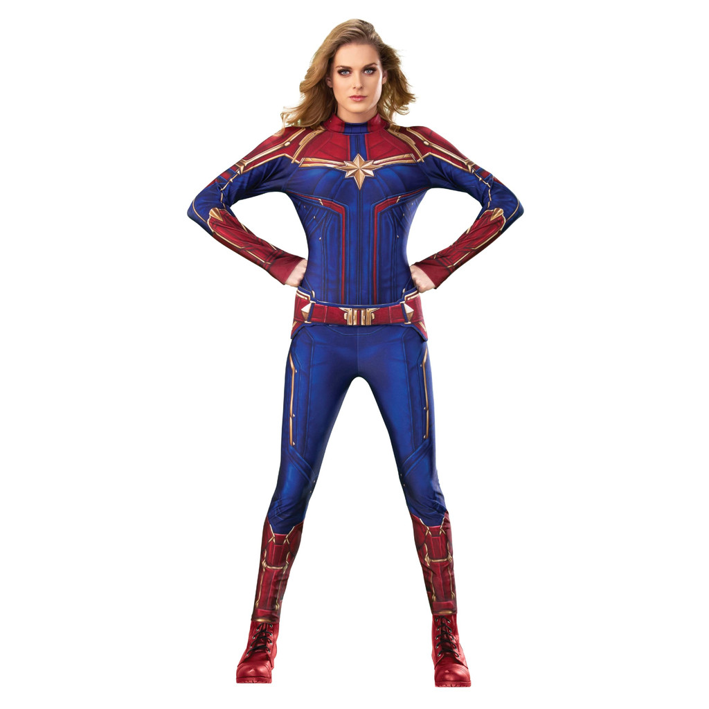 ชุดคอสตูม Captain Marvel สำหรับผู้หญิงผู้ใหญ่ DELUXE Carol Avengers ของ Rubies Costume Co