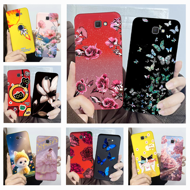 SAMSUNG กรณีสําหรับSamsung J7 Prime / J4 Plusยอดนิยมดอกไม้ผีเสื้อSlim Soft JellyปลอกสําหรับSamsung J4 + / J4 Plus / J7 Prime 2 ซิลิโคนป้องกันกรณี