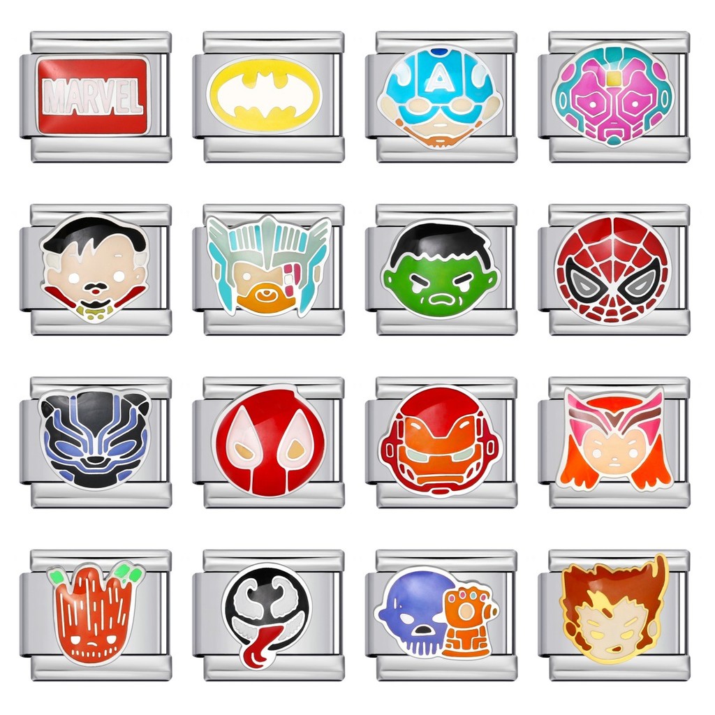 สร้อยข้อมือแบบแยกส่วนอิตาลีอะนิเมะการ์ตูนรูปแบบไทเทเนียมเหล็กสแตนเลส ทําเอง เย็บ