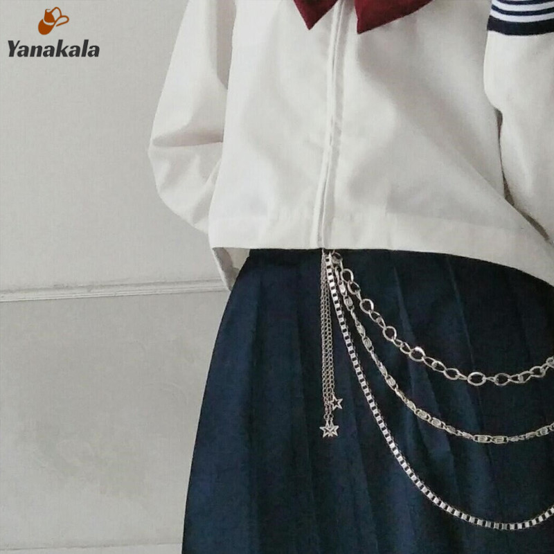 ส่งเร็ว🚚สร้อยคาดเอว สไตล์เกาหลี ผู้หญิง รูปดาวห้าแฉกสร้อยเอวสองชั้นอินเทรนด์อุปกรณ์เสริมไม่ซีดจาง-Yanakala - รูปที่ 3