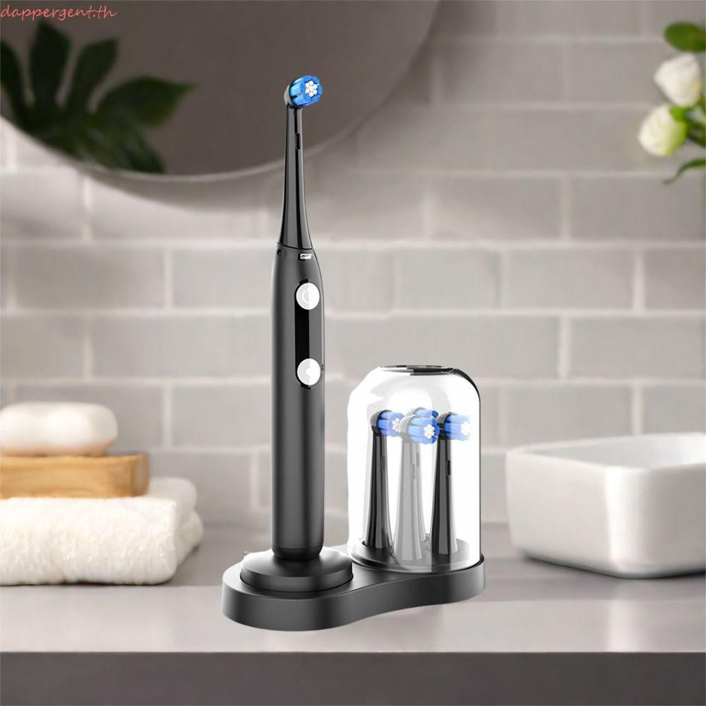 DAPPERGENT 2 ชุดแปรงสีฟันไฟฟ้า,พร้อมถ้วยฝุ่น 2 in 1 หัวแปรงวงเล็บเก็บ,Pact Space Saving พลาสติกผู้ถื