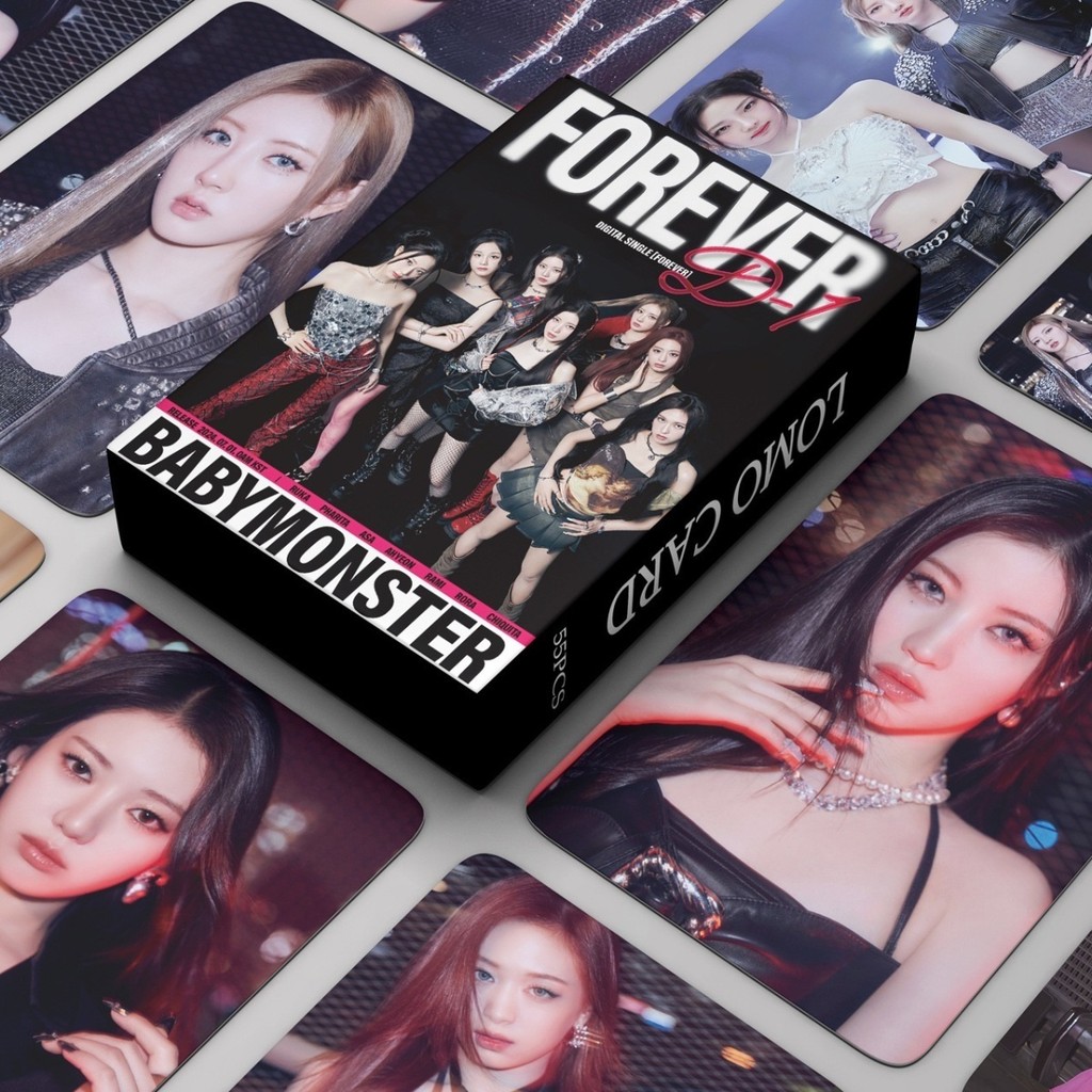 55 BABYMONSTER Photocards FOREVER การ์ด AHYEON AHYEON กลุ่มเกาหลีการ์ดคอลเลกชันโฮมเมดการ์ด LOMO