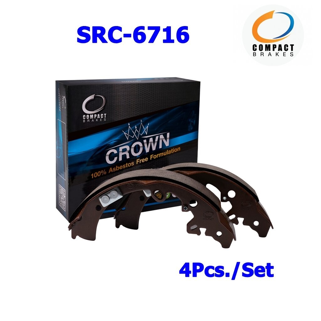 Compact Crown ผ้าเบรคคู่หลัง Mitsubishi Triton 2WD (ขับสองตัวเตี้ย) ปี 2015-2018 SRC-6716