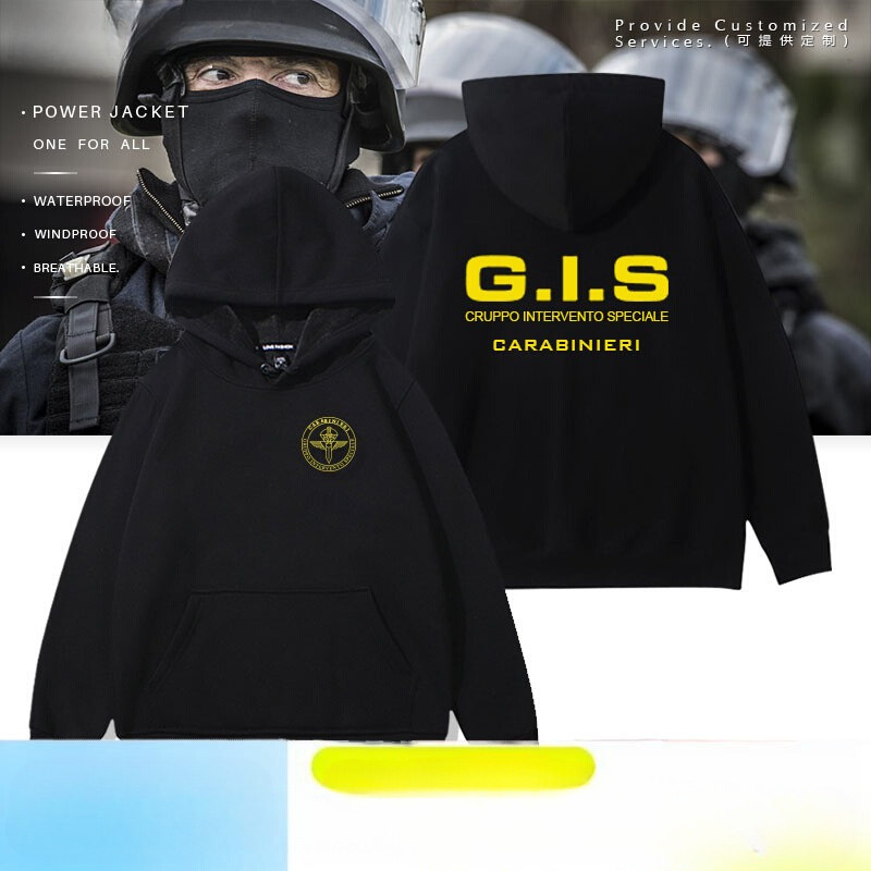 เสื้อฮู้ดหนังของหน่วยรบพิเศษอิตาลี GIS เสื้อฮู้ดทหารสำหรับผู้ชายของหน่วยรบพิเศษ
