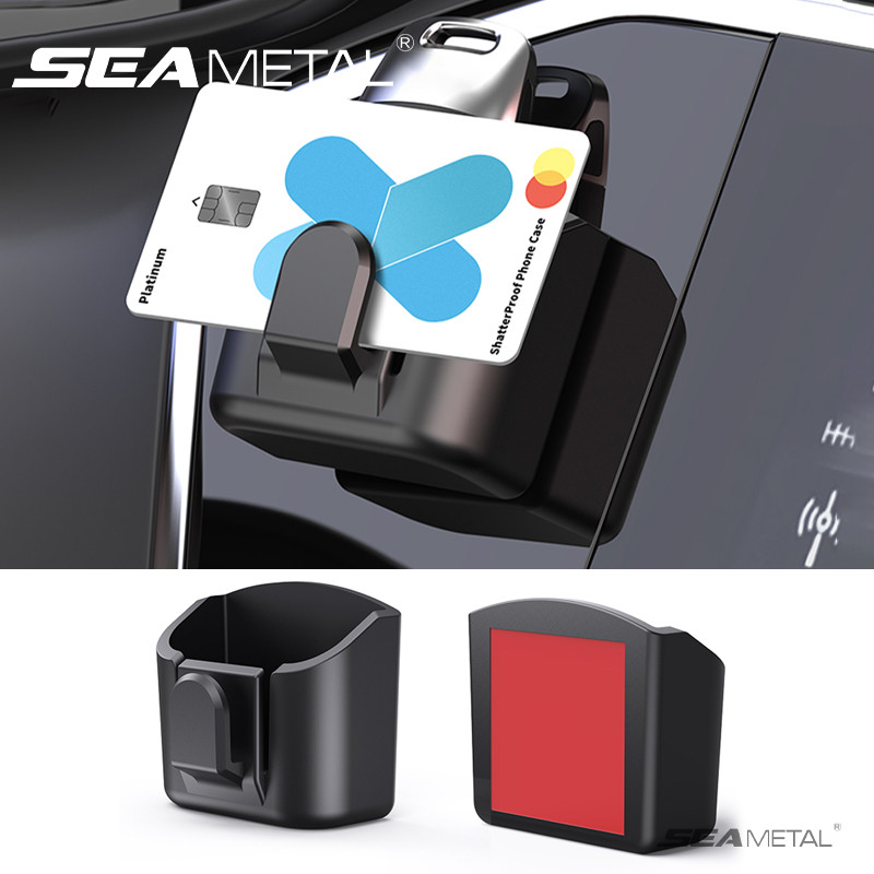 SEAMETAL กล่องเก็บกุญแจรถรีโมทคอนโทรลกล่องเก็บของในรถยนต์อุปกรณ์เสริมในรถยนต์ ผู้จัดรถ
