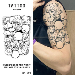 สติ๊กเกอร์รอยสัก Tattoo ขนาด 48x34 cm และ 17x24 cm กันน้ํา ลายtemporary ที่ติดได้นานถึง15วัน