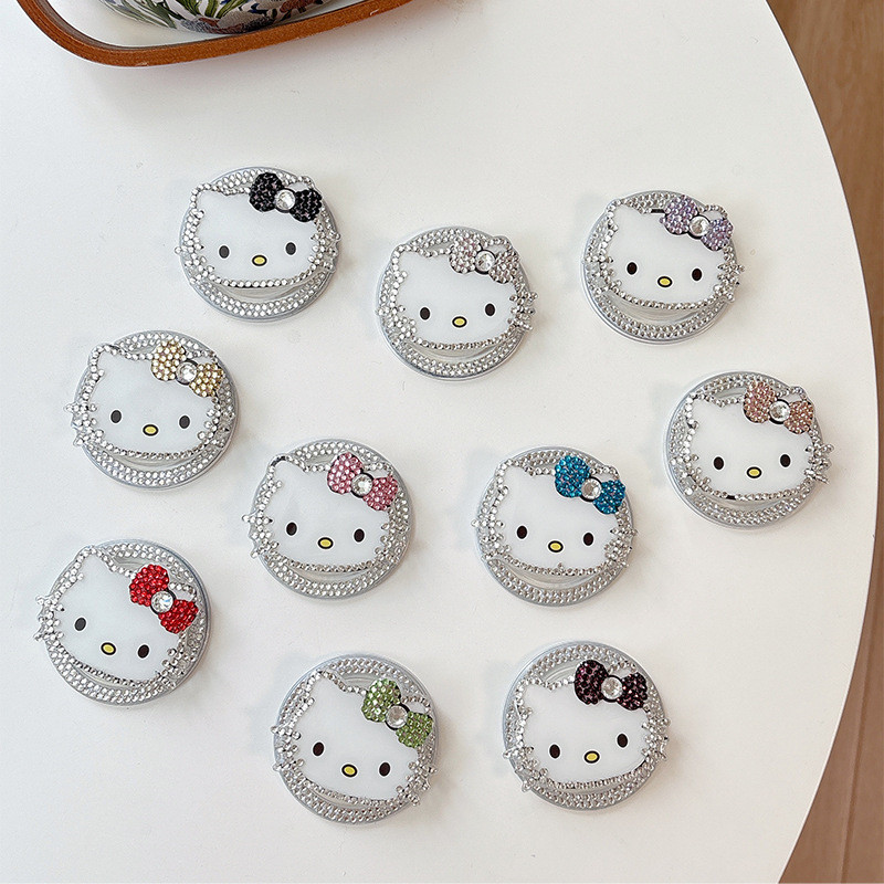 Diamond KT Cat รอบที่วางโทรศัพท์แม่เหล็กสําหรับ IPhone 16 15 14 13 12 Pro Max 14 Plus พับ Pop แหวน G