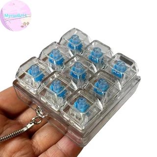 MyriadU 4/9 คีย์คีย์บอร์ดแกนเครื่องทดสอบ LED คีย์บอร์ดความเครียดบรรเทา DIY ปุ่ม Keycap พวงกุญแจของเล่นของขวัญ TH