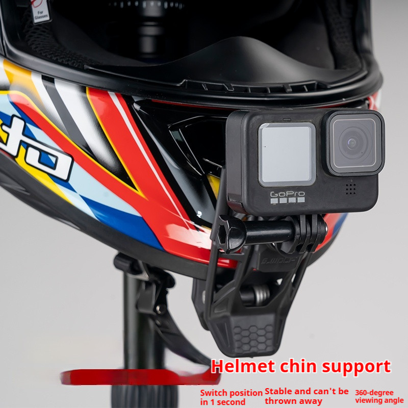 S-WOLF GOPRO DJI lnsta360 ที่วางกล้องกีฬา ที่วางหมวกกันน็อคมอเตอร์ไซค์ คลิปกระเป๋าเป้สะพายหลัง กลางแจ้ง quick release - รูปที่ 2