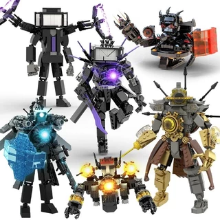 ใหม่ Skibidi ห้องน้ํา Titan Speakerman Cameraman Titan TVman รูป Building Block ชุดอิฐ DIY ของเล่นเด็กผู้ใหญ่ของขวัญ