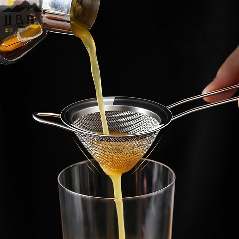 H&B Jul Fine Mesh Stainless Steel Conical Strainer Cocktail Bar Filter Premium Mesh Cocktail Cone Filter {th}