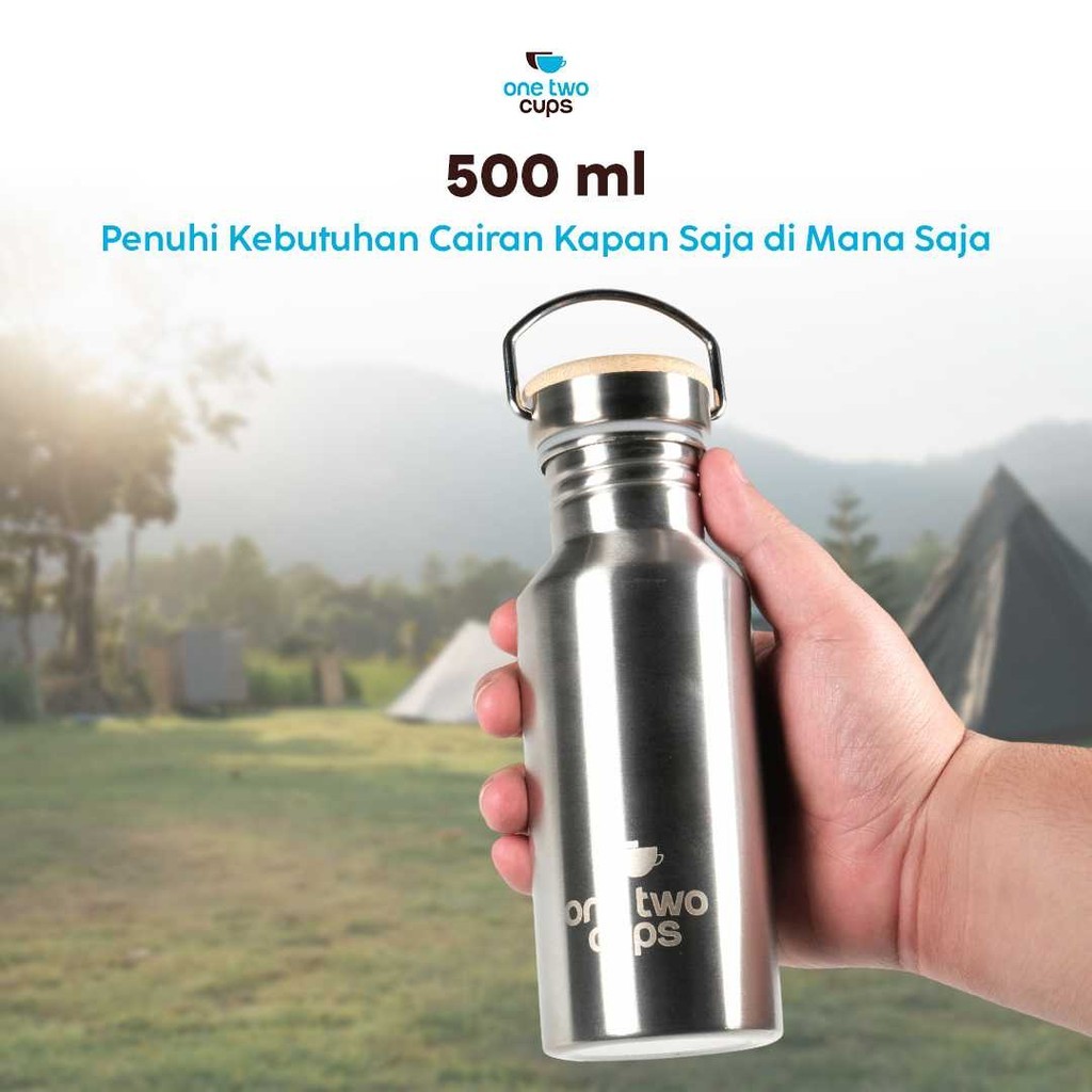 EZShopping ขวดน้ําดื่มสแตนเลสแบบพกพา 500ml - YM006