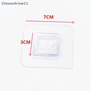 CHE 1 ชิ้น Wall Self กาวตะขอลวดโปร่งใสชั้นวาง Wall Mount สติกเกอร์ด้านข้าง Fixing Patch สําหรับห้องครัวห้องน้ํา Gadget TH